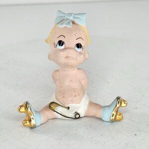 Freeman McFarlin Baby Skating Figurine Diaper Pin